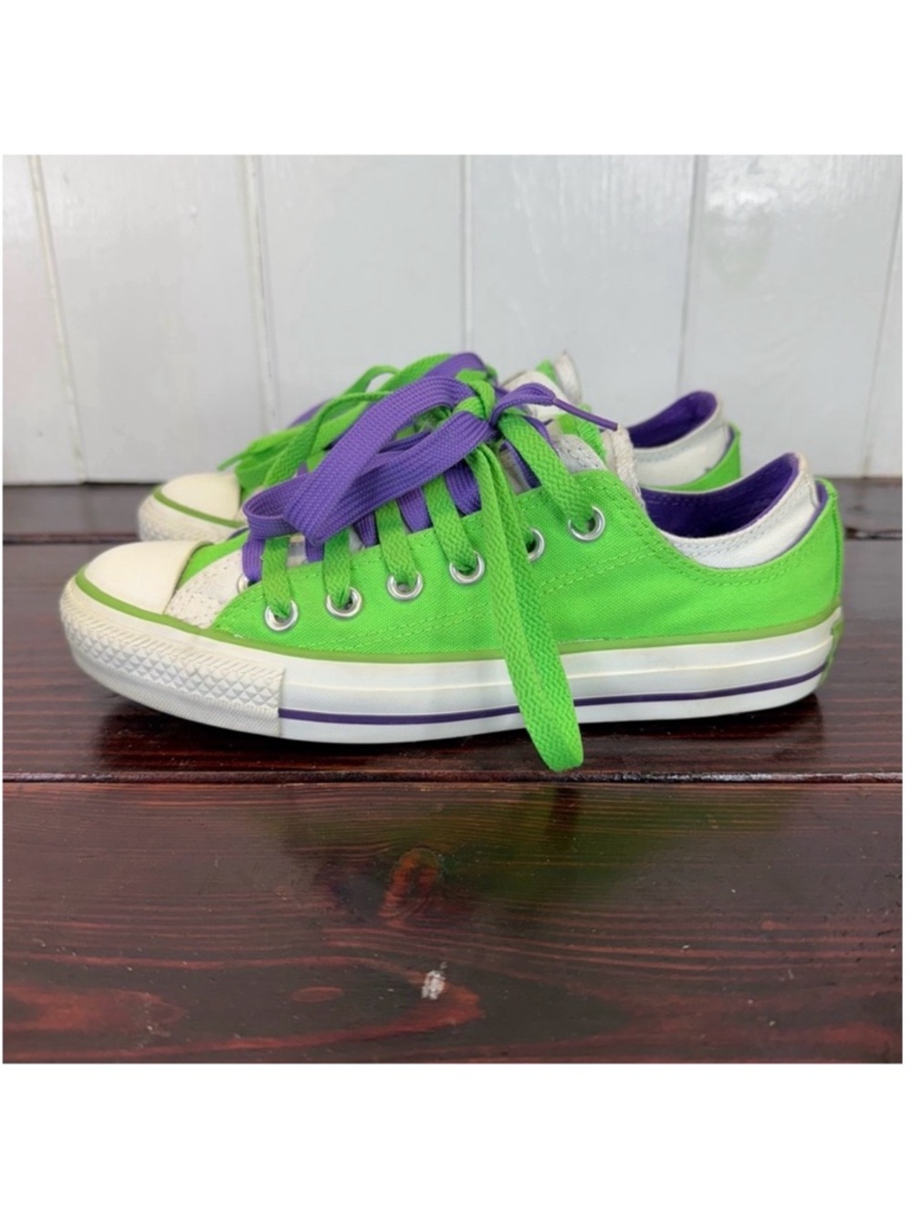 Converse Chuck Taylor All Star Low – Limited Edition Green & Purple - Women’s 7